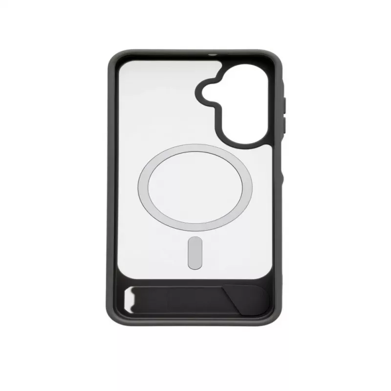 Evelatus Samsung Galaxy A17 4G / A17 5G dėklas su gumuota danga, MagSafe ir stoveliu, dūmų pilka