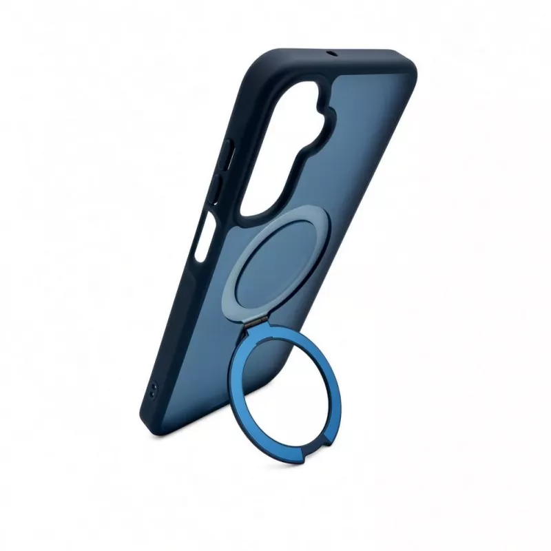 Evelatus Samsung Galaxy A17 4G / A17 5G Shield dėklas su MagSafe ir stoveliu, matinis žiedas, tamsiai mėlynas