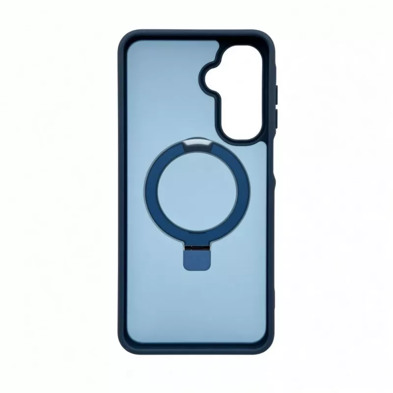 Evelatus Samsung Galaxy A17 4G / A17 5G Shield dėklas su MagSafe ir stoveliu, matinis žiedas, tamsiai mėlynas