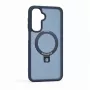Evelatus Samsung Galaxy A17 4G / A17 5G Shield dėklas su MagSafe ir stoveliu, matinis žiedas, tamsiai mėlynas