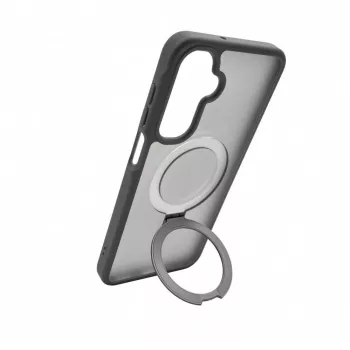 Evelatus Samsung Galaxy A17 4G / A17 5G Shield dėklas su MagSafe ir stoveliu, matinis dūminis pilkas