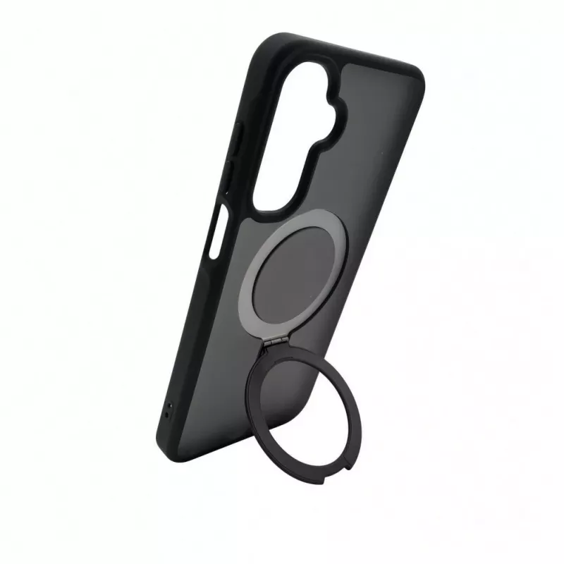 Evelatus Samsung Galaxy A17 4G / A17 5G Shield dėklas su MagSafe ir stovu, matinis juodas žiedas