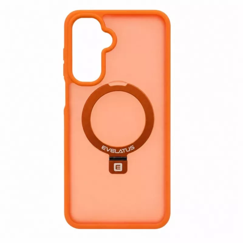Evelatus Samsung Galaxy A17 4G / A17 5G Shield dėklas su MagSafe ir stoveliu, matinis žiedas, oranžinė