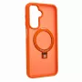 Evelatus Samsung Galaxy A17 4G / A17 5G Shield dėklas su MagSafe ir stoveliu, matinis žiedas, oranžinė
