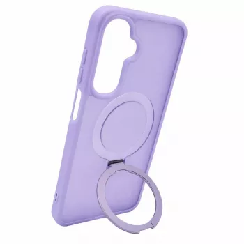 Evelatus Samsung Galaxy A17 4G / A17 5G apsauginis dėklas su MagSafe ir stoveliu, matinis žiedas, levandų violetinė