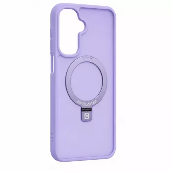 Evelatus Samsung Galaxy A17 4G / A17 5G apsauginis dėklas su MagSafe ir stoveliu, matinis žiedas, levandų violetinė