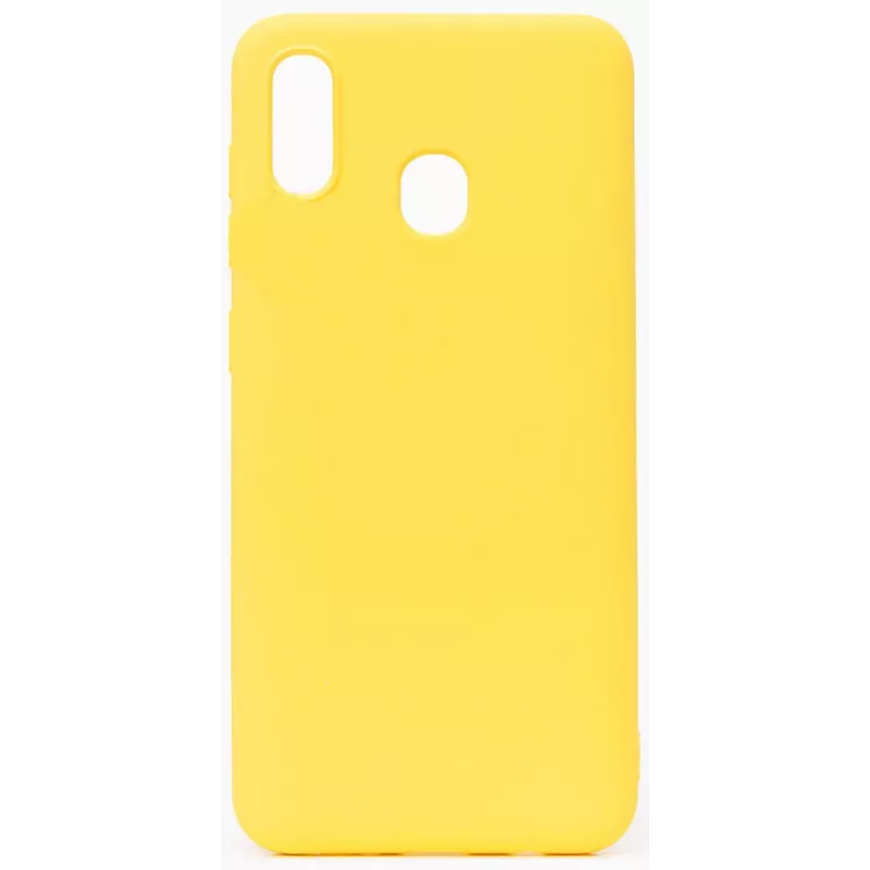 Evelatus Samsung Galaxy A20E Nano Silicone Case Soft Touch TPU Geltona