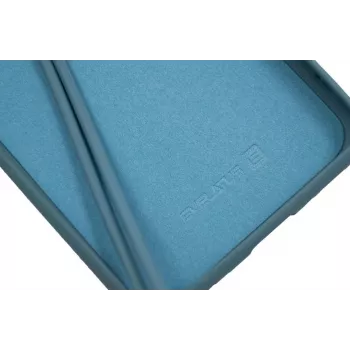 Evelatus Samsung Galaxy A20e minkšto prisilietimo silikoninis dėklas su dirželiu, mėlynas