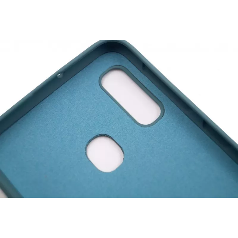 Evelatus Samsung Galaxy A20e minkšto prisilietimo silikoninis dėklas su dirželiu, mėlynas