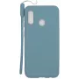 Evelatus Samsung Galaxy A20e minkšto prisilietimo silikoninis dėklas su dirželiu, mėlynas