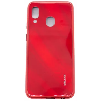 Evelatus Samsung Galaxy A20e vandens bangelių rašto pilnos spalvos galvanizuotas grūdintas stiklas ekrano apsauga raudona
