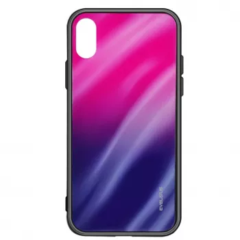 Evelatus Samsung Galaxy A20e vandens bangų gradiento apsauginis grūdinto stiklo dėklas - rožinis-violetinis