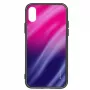 Evelatus Samsung Galaxy A20e vandens bangų gradiento apsauginis grūdinto stiklo dėklas - rožinis-violetinis