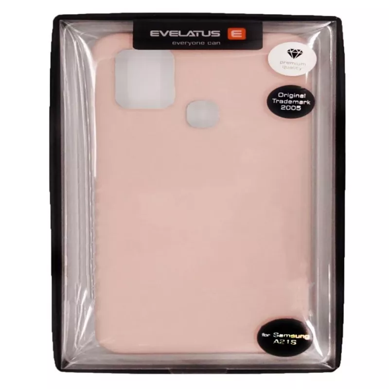 Evelatus Samsung Galaxy A21s Nano Silicone Case Soft Touch TPU Beige