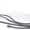 Evelatus Samsung Galaxy A30s dėklas su dirželiu juodomis juostelėmis permatomas