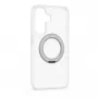 Evelatus Samsung Galaxy A37 / A36 hibridinis dėklas su MagSafe PC+TPU 360 metaliniu stoveliu, permatomas