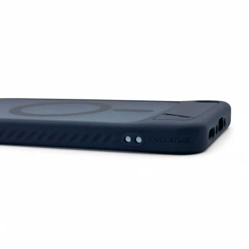 Evelatus Samsung Galaxy A37 / A36 guminis dėklas su MagSafe ir stoveliu, tamsiai mėlynas