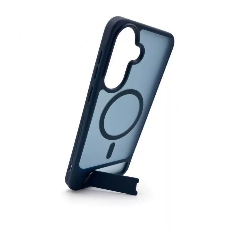 Evelatus Samsung Galaxy A37 / A36 guminis dėklas su MagSafe ir stoveliu, tamsiai mėlynas