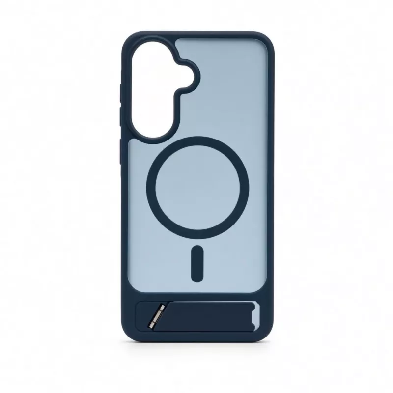 Evelatus Samsung Galaxy A37 / A36 guminis dėklas su MagSafe ir stoveliu, tamsiai mėlynas