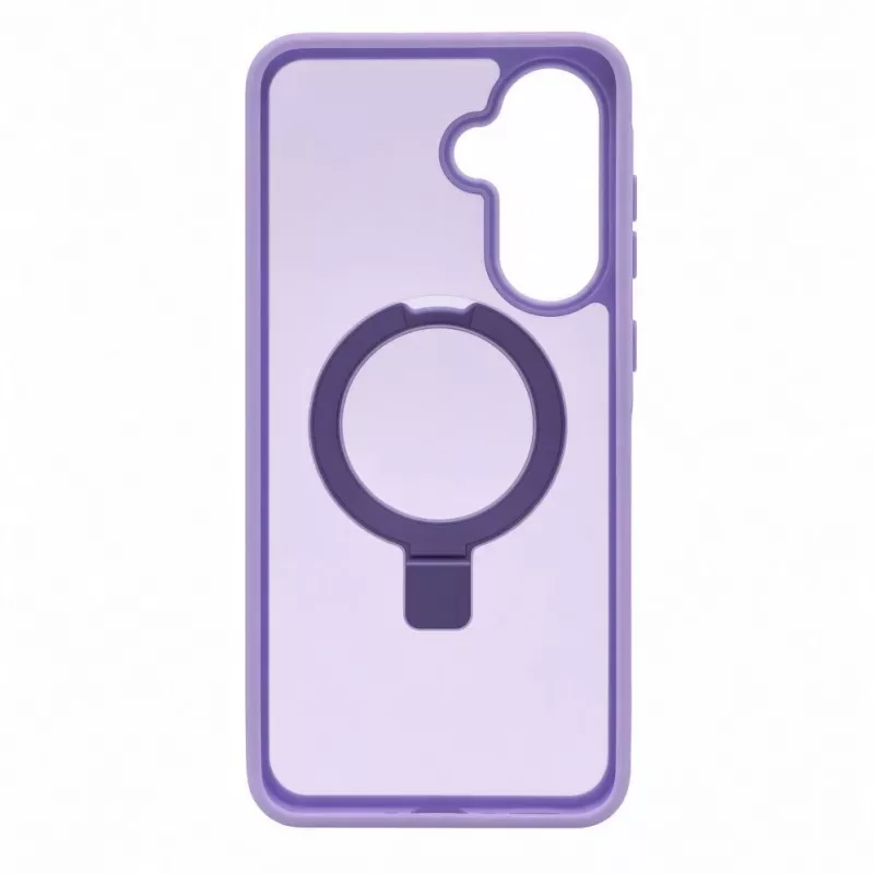 Evelatus Samsung Galaxy A37 / A36 Shield dėklas su MagSafe ir stoveliu, matinis žiedas, levandų violetinė