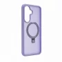 Evelatus Samsung Galaxy A37 / A36 Shield dėklas su MagSafe ir stoveliu, matinis žiedas, levandų violetinė