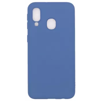 Evelatus Samsung Galaxy A40 Nano silikoninis dėklas Soft Touch TPU tamsiai mėlynas