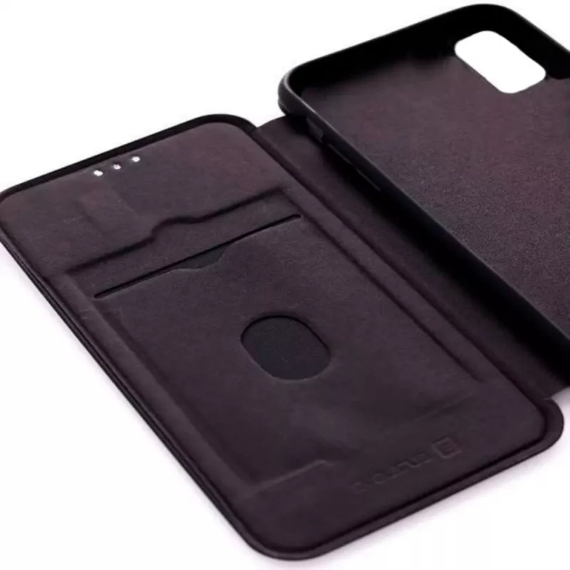 Evelatus Samsung Galaxy A41 knygos tipo dėklas juodas