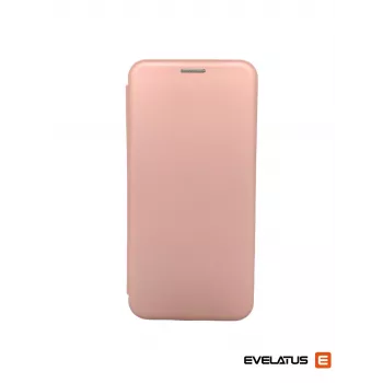 Evelatus Samsung Galaxy A41 knygelės dėklas rožinio aukso spalvos