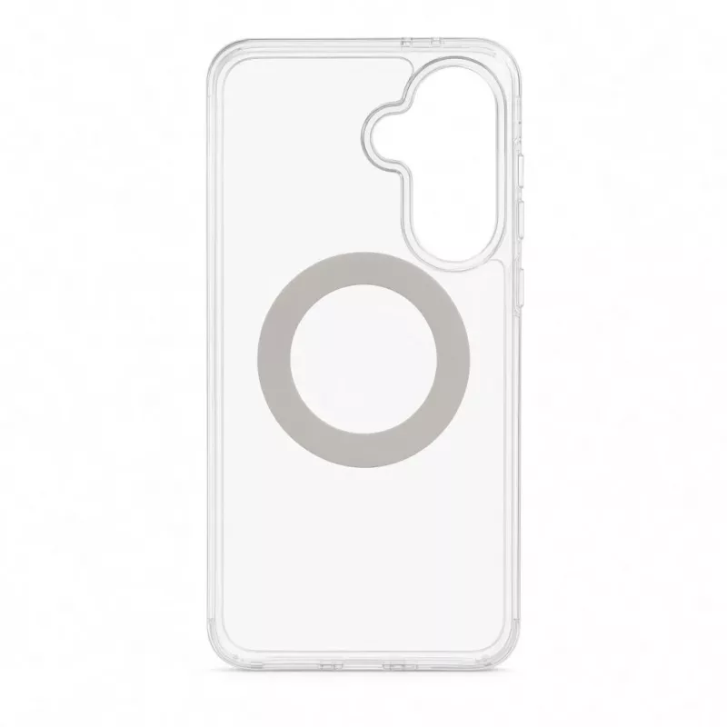Evelatus Samsung Galaxy A57 hibridinis dėklas su MagSafe PC+TPU 360 metaliniu stoveliu, permatomas