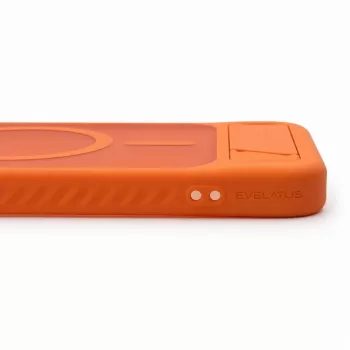 Evelatus Samsung Galaxy A57 guminis dėklas su MagSafe ir stoveliu, oranžinis