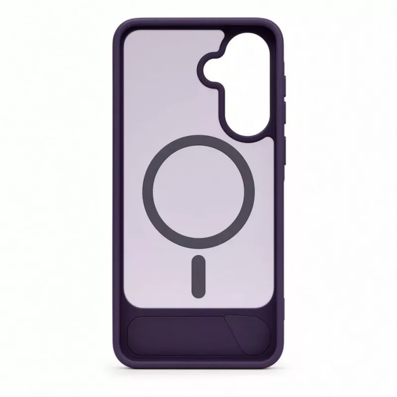 Evelatus Samsung Galaxy A57 guminis dėklas su MagSafe ir kojelė, violetinė