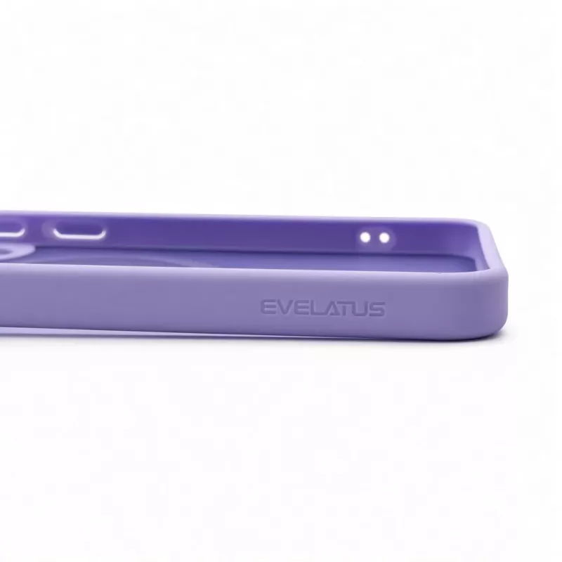 Evelatus Samsung Galaxy A57 apsauginis dėklas su MagSafe ir stoveliu, matinis žiedas, levandų violetinė