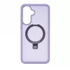 Evelatus Samsung Galaxy A57 apsauginis dėklas su MagSafe ir stoveliu, matinis žiedas, levandų violetinė