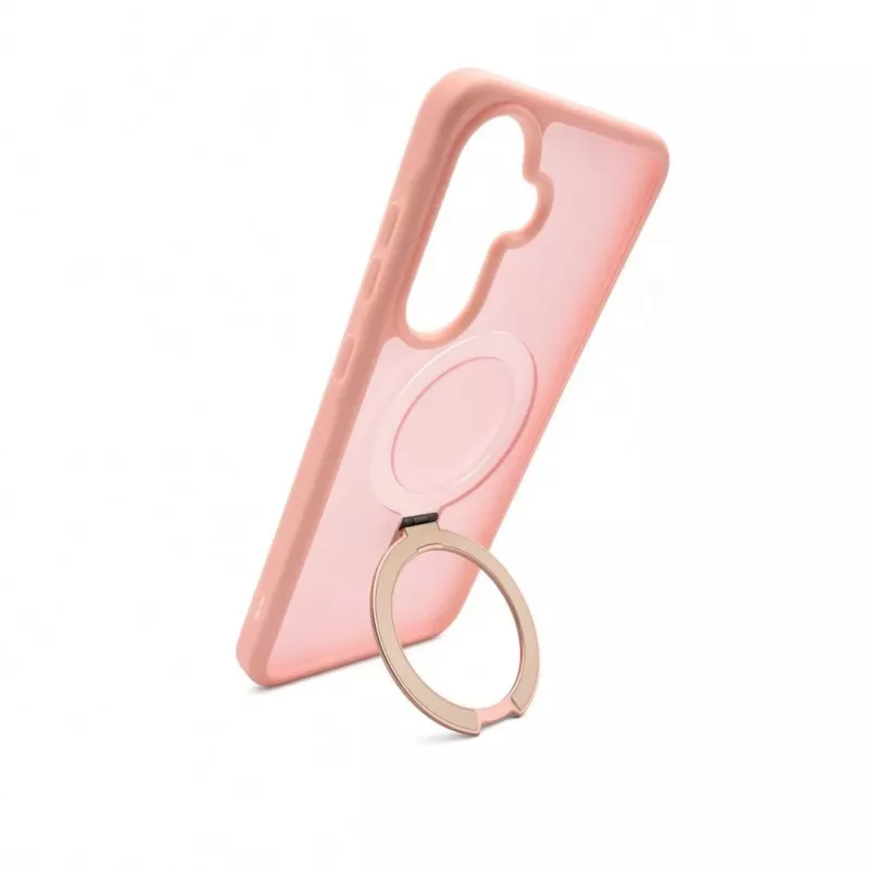 Evelatus Samsung Galaxy A57 Shield dėklas su MagSafe ir stovu, matinis šviesiai rožinis