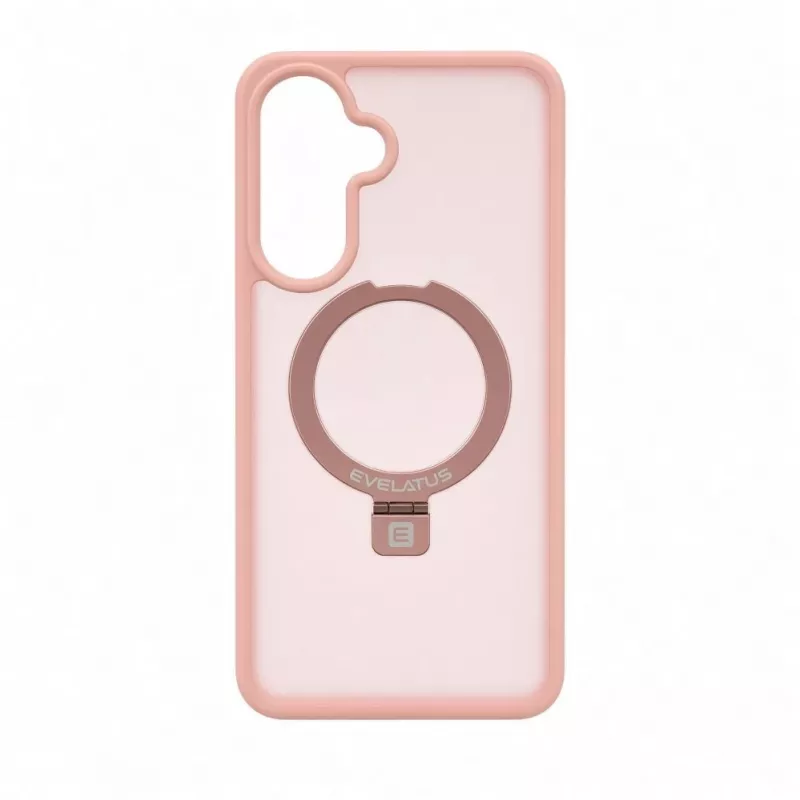 Evelatus Samsung Galaxy A57 Shield dėklas su MagSafe ir stovu, matinis šviesiai rožinis
