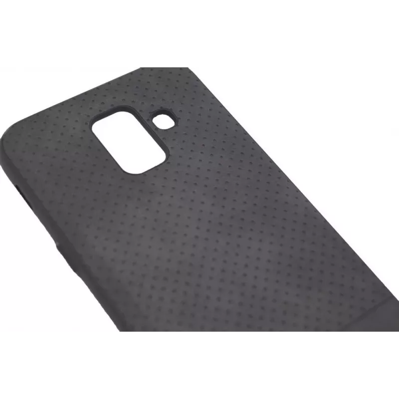 Evelatus Samsung Galaxy A6 2018 TPU dėklas su metaline plokštele magnetiniam automobilio laikikliui juodos spalvos