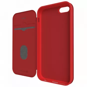 Evelatus Samsung Galaxy J4 Plus knygos tipo dėklas, vyno raudonos spalvos