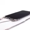 Evelatus Samsung Galaxy S10 Silicone Transparent with Necklace TPU Strap Silver
