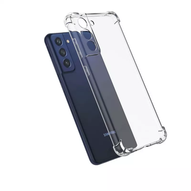 Evelatus Samsung Galaxy S21 FE Military Shockproof Silicone Case TPU Transparent