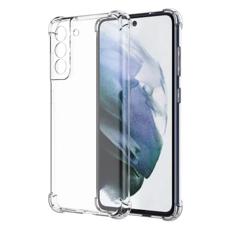Evelatus Samsung Galaxy S21 FE Military Shockproof Silicone Case TPU Transparent