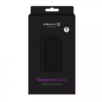 Evelatus Samsung Galaxy S24 Plus / S25 Plus 2,5D pilno dangtelio grūdinto stiklo ekrano apsauga, antistatinė, juoda