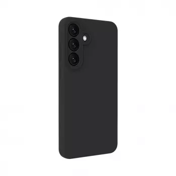 Evelatus Samsung Galaxy S25 FE Premium magnetinis minkšto prisilietimo silikoninis dėklas juodas