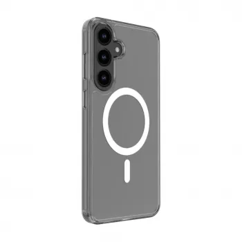 Evelatus Samsung Galaxy S26 FE skaidrus dėklas su magnetiniu žiedu, permatomas