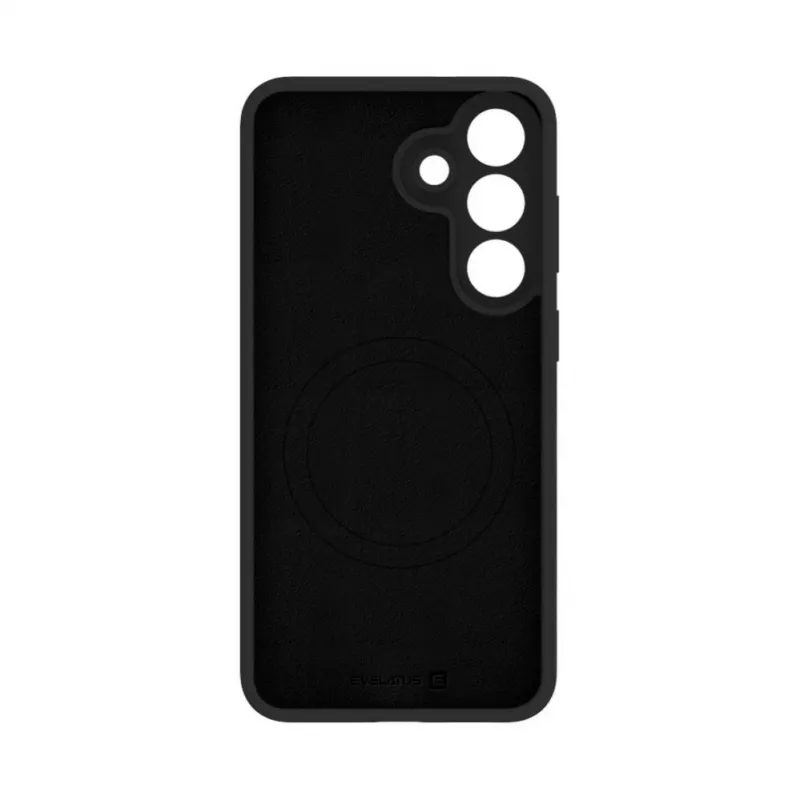 Evelatus Samsung Galaxy S26 FE Premium magnetinis minkšto prisilietimo silikoninis dėklas juodas