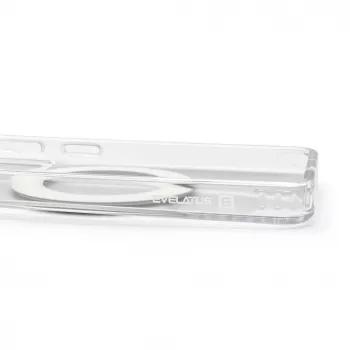 Evelatus Samsung Galaxy S26 hibridinis dėklas su MagSafe PC+TPU 360 metaliniu stoveliu, permatomas