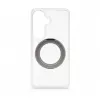Evelatus Samsung Galaxy S26 hibridinis dėklas su MagSafe PC+TPU 360 metaliniu stoveliu, permatomas