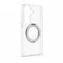 Evelatus Samsung Galaxy S26 hibridinis dėklas su MagSafe PC+TPU 360 metaliniu stoveliu, permatomas