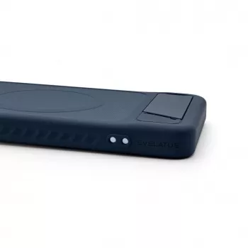 Evelatus Samsung Galaxy S26 guminis MagSafe dėklas su stoveliu, tamsiai mėlynas