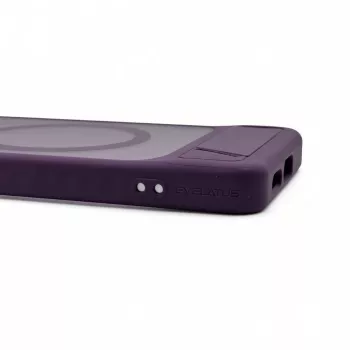 Evelatus Samsung Galaxy S26 guminis dėklas su MagSafe ir kojelė, violetinė