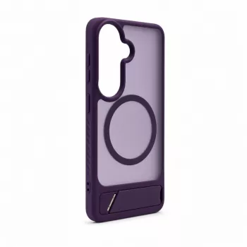 Evelatus Samsung Galaxy S26 guminis dėklas su MagSafe ir kojelė, violetinė